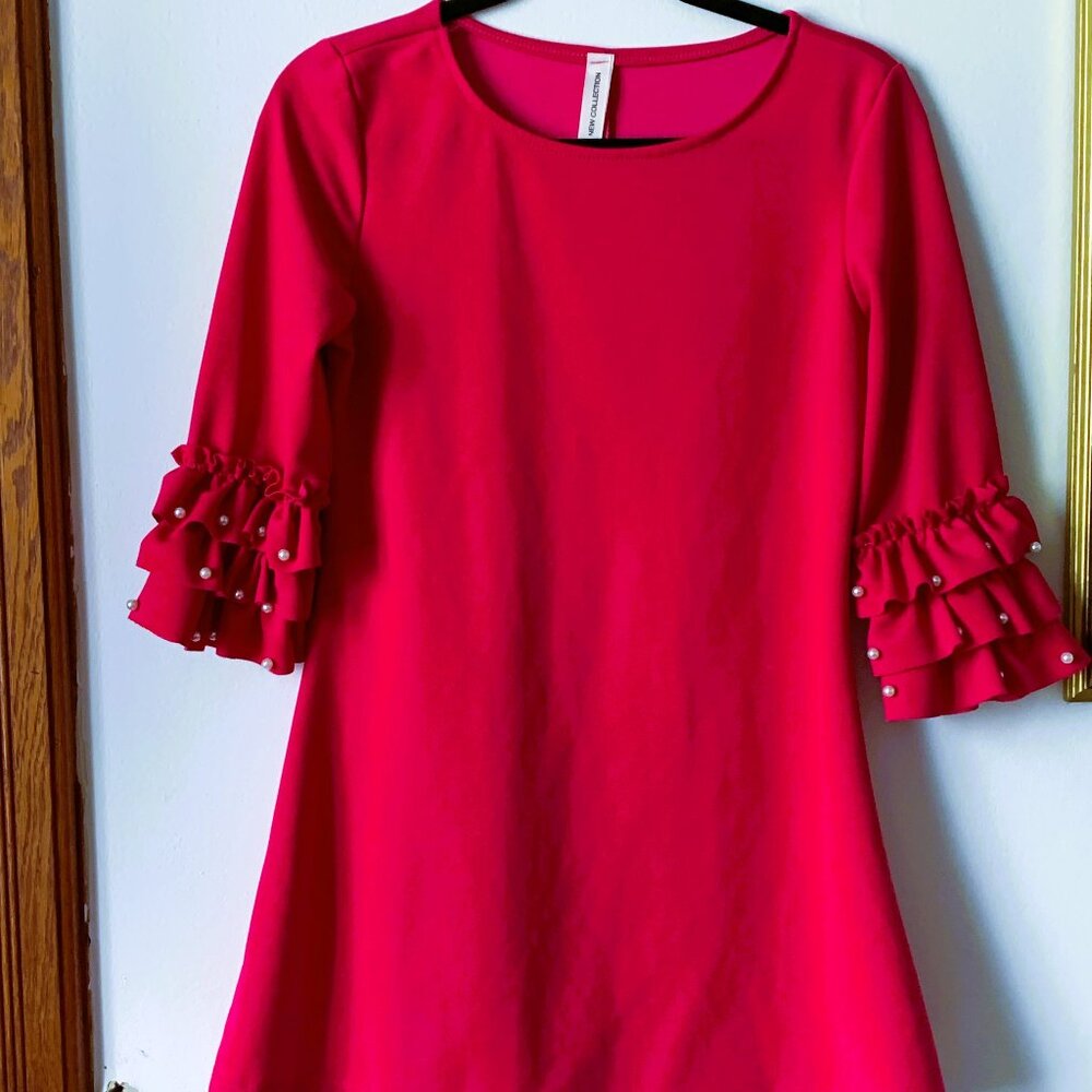 Pink Dress with Pearls